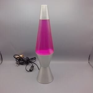 Lava Lamp The Original Lamp OEM With Pink Liquid Yellow Wax Complete Set Tested